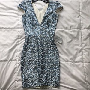 multicolored-blue sequined minidress